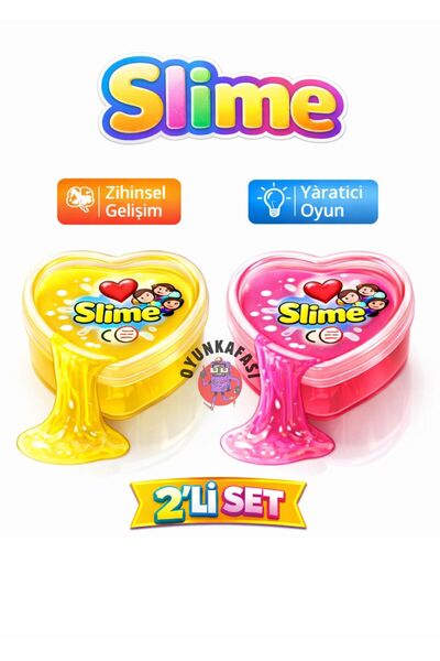 OYUNKAFASI Renkli Slime – 2'li Kalpli Kutuda Yumuşak Slime Oyuncak