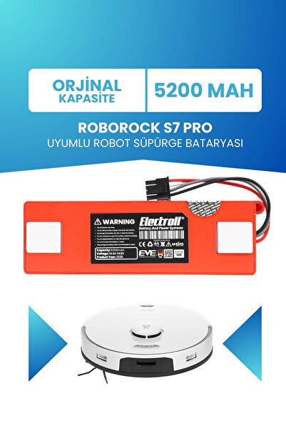 ELECTROLL Roborock S7 Pro Batarya 5200mah Pil Robot Süpürge Bataryası