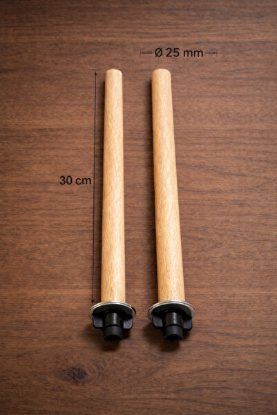 Wooden Bird Muhabbet Kuşu Ahşap Tünek 2 Adet(30cm uzunluk-25mm çap)
