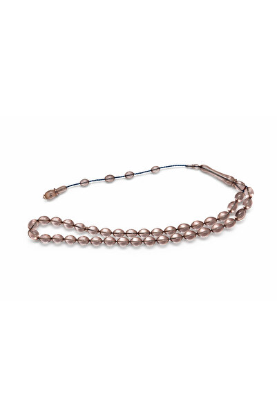 Çarşı New Crimped Transparent Fire Amber Prayer Beads