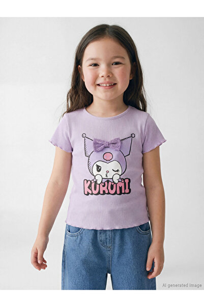 LC Waikiki Tricou cu imprimeu Kuromi pentru fete NEVAVM