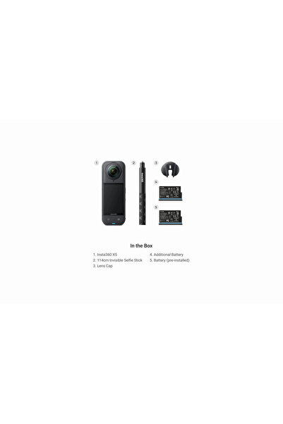 Insta360 X5 Sports Camera, 8K, Starter Bundle