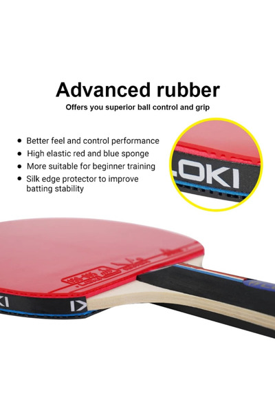 LOKİ Table Tennis 2 Rackets+3 Balls+1 Net+1 Bag Super Quality Set Ittf Approved
