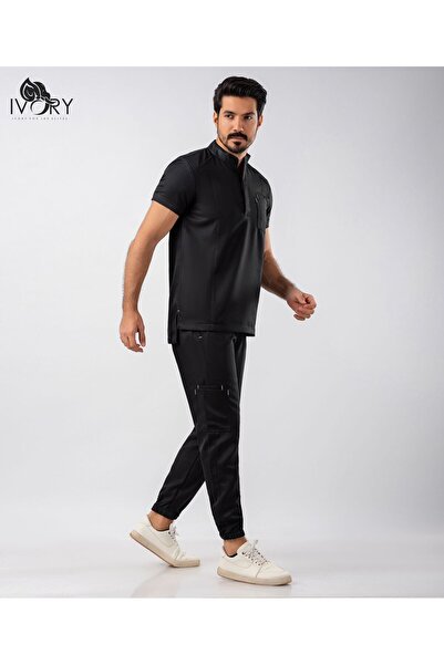 ivory uniform Half Colar Scrub Male