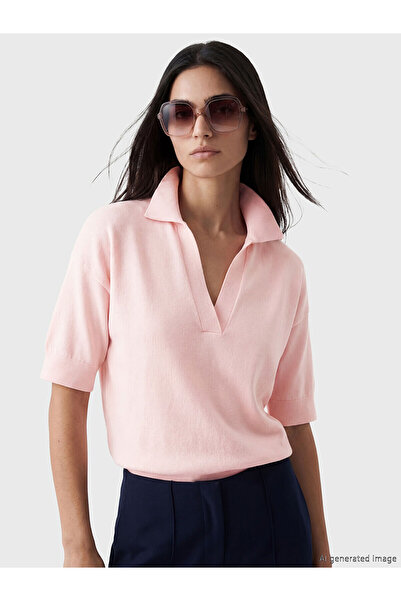 LC Waikiki Nevavm Polo Collar Oversize Women's Knitwear Sweater