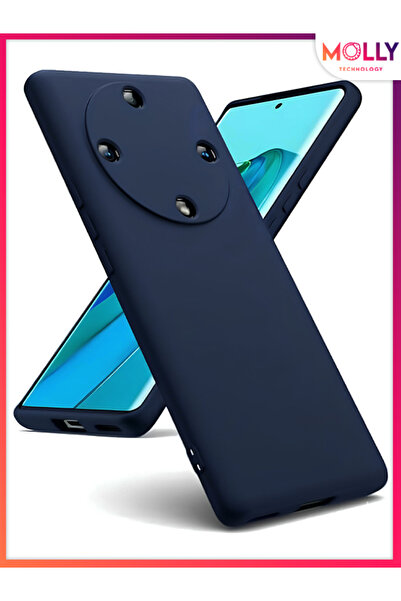 Molly Black Liquid Inside Velvet Matte Silicone Case for Honor Magi̇c 5 Li̇te