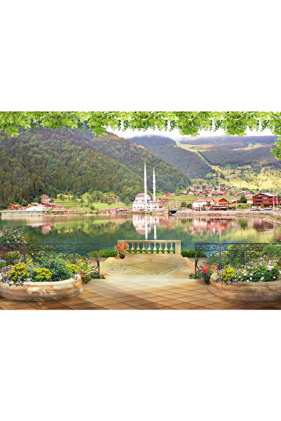 VIODESIGN Fototapet peisaje, autoadeziv, Lac Munte , multicolor,80x120 cm PE51