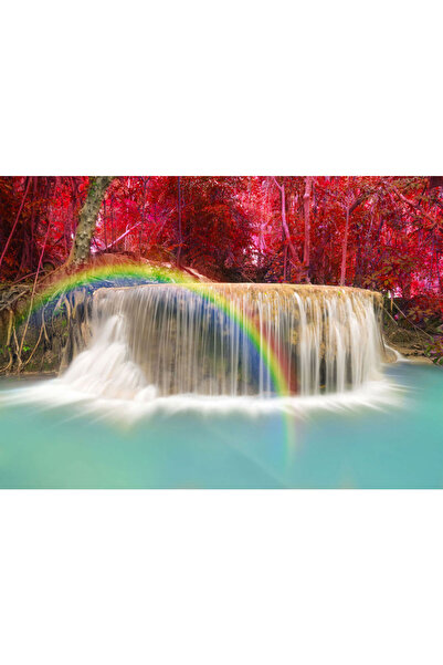 VIODESIGN Fototapet peisaj, autoadeziv, Curcubeu Cascada , multicolor, 80x120...