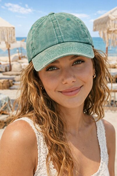 MARBERRY Green Vintage Vintage Adjustable Cap Women's Hat