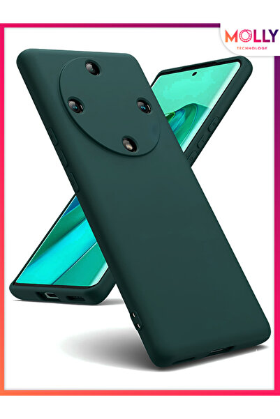 Molly Black Liquid Inside Velvet Matte Silicone Case for Honor Magi̇c 5 Li̇te