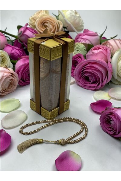 Altınoluk Haremia Special Boxed Prayer Rug and Prayer Beads Set, Gift Prayer ...