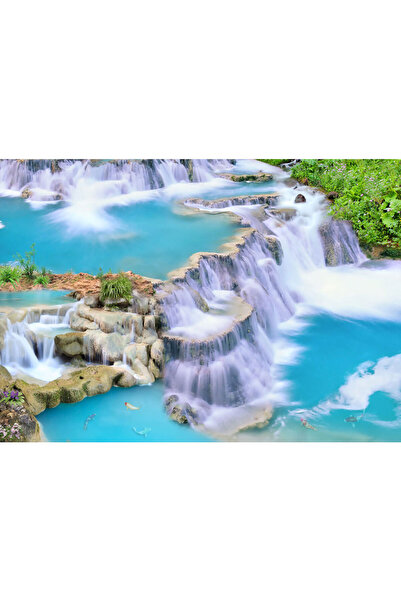 VIODESIGN Fototapet peisaj, autoadeziv, Cascada Albastra , multicolor, 80x120...