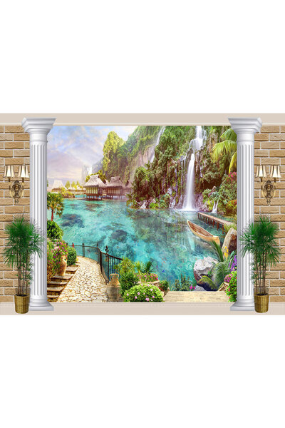 VIODESIGN Fototapet peisaje, autoadeziv, Apa Cristal , multicolor,80x120 cm PE59