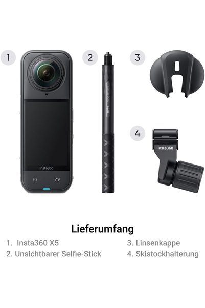 Insta360 Camera video sport X5, 8K, Ski Bundle