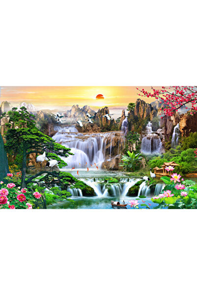 VIODESIGN Fototapet peisaj, autoadeziv, Apus Asiatic , multicolor, 80x120 cmPE4