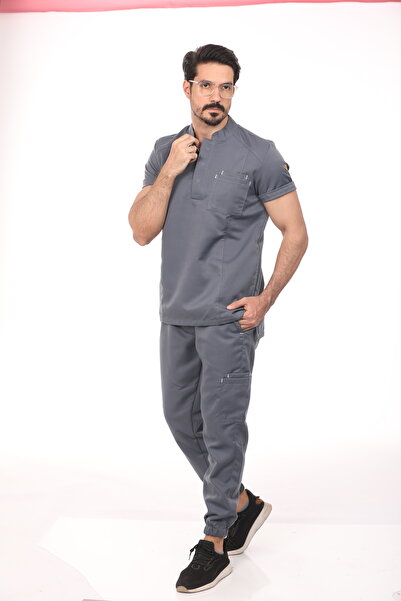 ivory uniform Half Colar Scrub Male