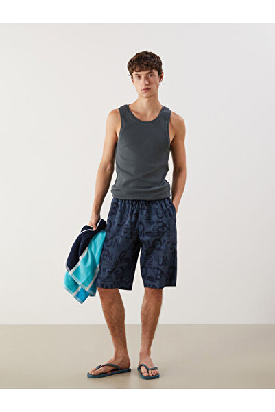 LC Waikiki Rmz Gi̇yi̇m Farkiyla Knee Length Embroidered Men's Swim Shorts