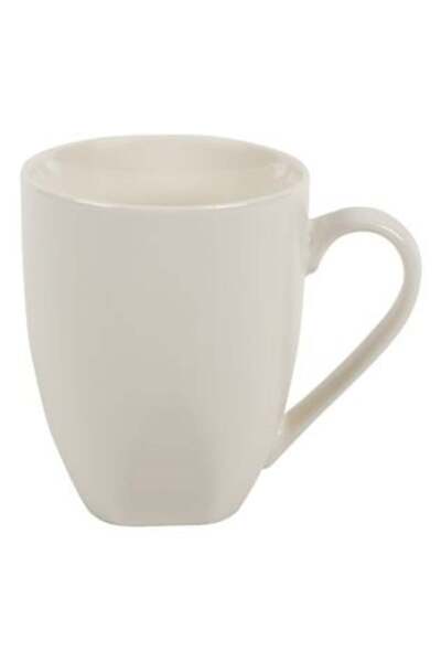 OEM White Porcelain Mug New Bone Square Base 390 ml