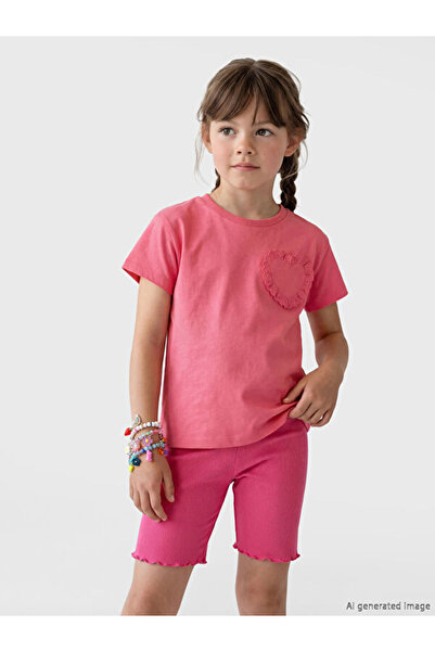 LC Waikiki RMZ GİYİM FARKIYA تي شيرت بناتي مطرز بياقة روبا