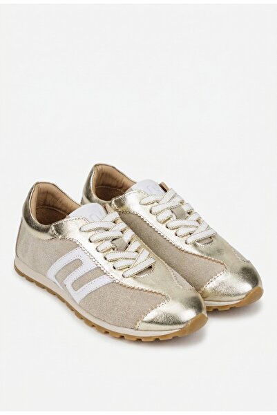 Dasha NUR women's shoes, gray with gold and white, made of suede