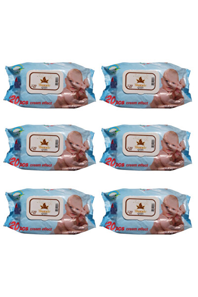 MOZAİC Pachet Familie Smart 6x Șervețele Umede Cream Effect 120 buc pentru Be...