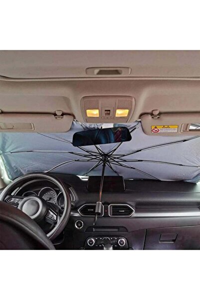 EkoAlışverişDünyam Car Umbrella Foldable Sunshade Compatible with All Vehicles