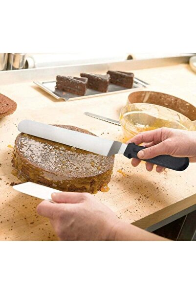 EkoAlışverişDünyam Oblique Cake Plastering Spatula Metal 33 Cm
