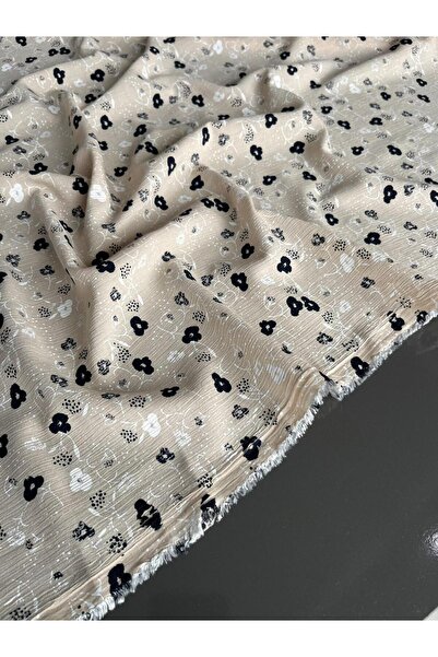 Kumaş sever 150cm Premium Viscose Fabric - Sold by the Meter, Crisp Floral & ...