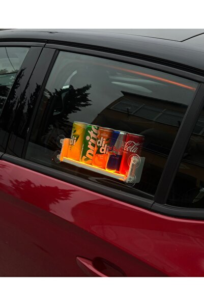 3dbaydesign حامل مشروبات مضيء (نيون ليد) للسيارة مع قاعدة لاصقة باللون الأصفر...