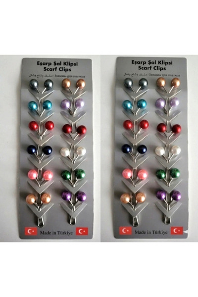 MY VİNTAGE Scarf, Turban, Shawl, Clip 24 Pieces Hijab Scarf and Shawl Clips -...