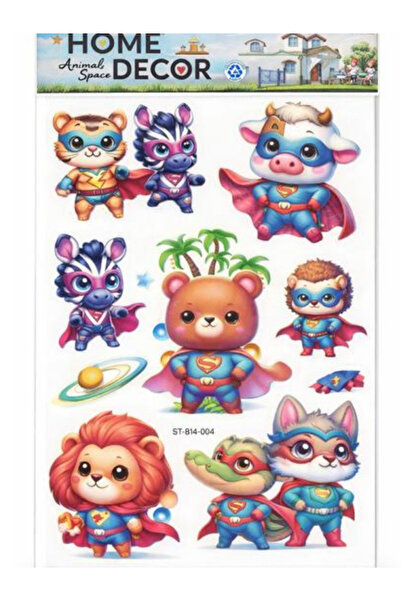 OEM Sticker Decorativ Perete 3D Copii–Animale Pompieri, Autocolant 3D Home De...