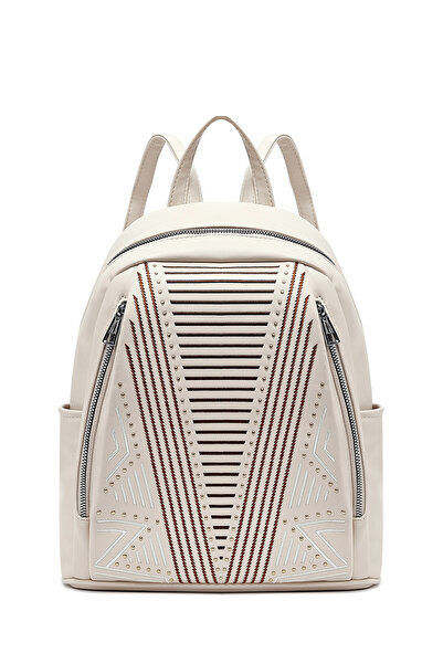 Derimod حقيبة ظهر نسائية مطبوعة باللون الكريمي 26PBD260726