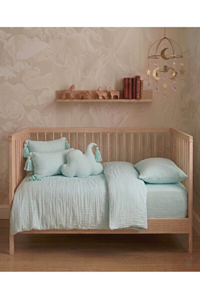 Bebek & Çocuk Müslin Nevresim Takımı ve Bulut Yastıklı Set