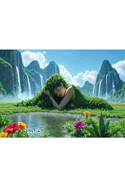 VIODESIGN Landscape photo wallpaper, self-adhesive, Goddess, multicolor, 80x1...