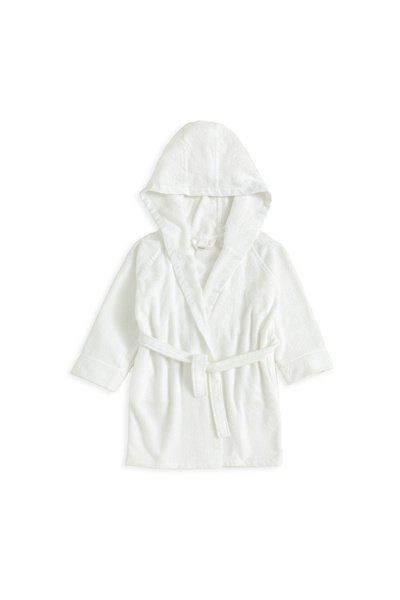 Chakra رداء حمام ليتل بيزك فيرم باللون الأبيض