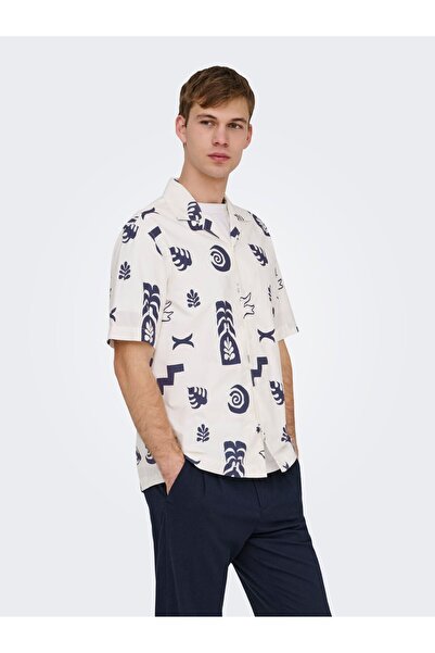 Only & Sons Hawaii-Hemd ONSWHITE Hawaii-Hemd