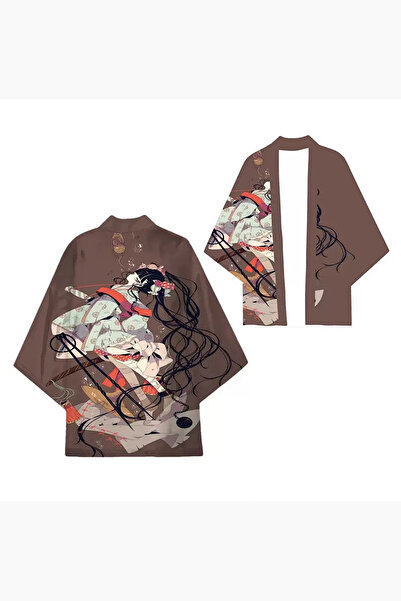 Giraffe Kimono Japon Samurai Anime Dijital Baskı İnce Yazlık Tek beden