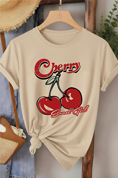 l'eivor Tricou de damă cu imprimeu Cherry Sweat Girl