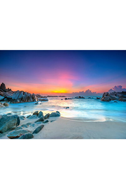 VIODESIGN Landscape photo wallpaper, self-adhesive, Sunset, multicolor, 80x12...