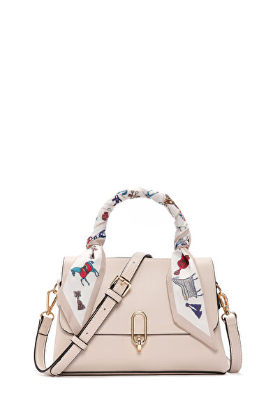 Derimod Kadın Krem Uzun Askılı Aksesuarlı Kol Çantası 26PBD280018