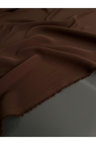 Kumaş sever Coffee Color Adriana Crepe Fabric 150 cm Wide by the Meter – Flowing Structure, Evening Dress & Casual Dress Clothing Fabric