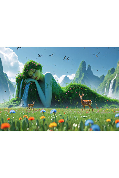 VIODESIGN Landscape photo wallpaper, self-adhesive, Goddess, multicolor, 80x1...