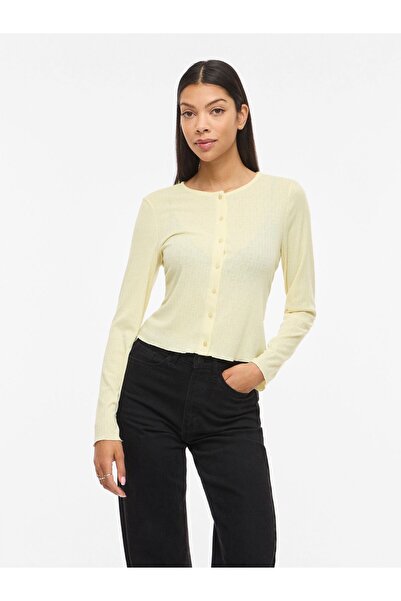 VILA Oberteil mit langen Ärmeln VIMAGGIE Geknöpftes