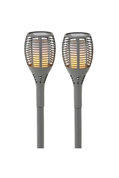 Entac Set de 2 lămpi solare cu efect de flacără Entac, 56cm, 33 LED-uri, IP44