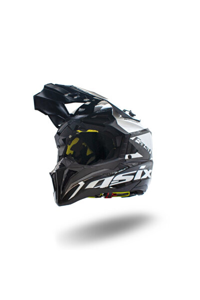 Asix Casca motocross/atv 189, culoare negru/alb, marime XL