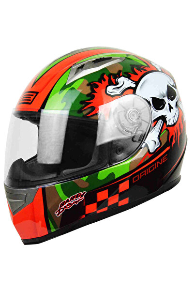 Origine Tonale Combat full face motorcycle helmet, orange color, size XS