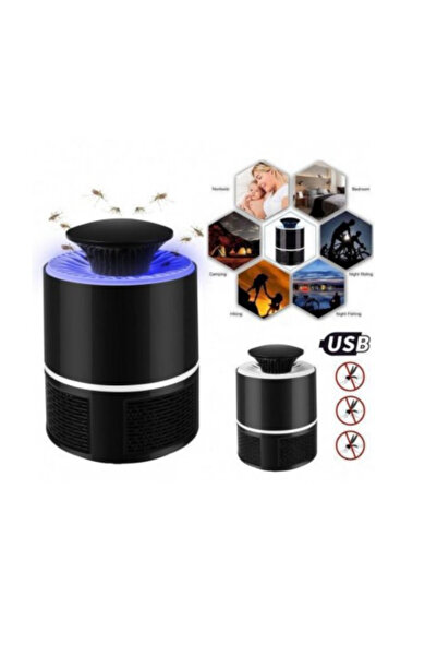 OEM Lampă UV antițânțari Killer Mosquito, USB, 360°, recipient colectare, negru