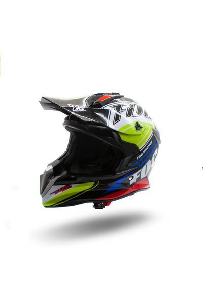 XTR Casca motocross/enduro adulti 188, culoare negru/verde, marime L