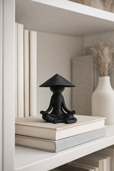PawX Meditasyon Yapan Zen Kedi Biblo – Japon Stil Minimal Dekor Masa Raf Ofis...