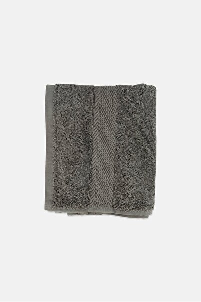 COTTON HOME Textured Hand Towel, Grey